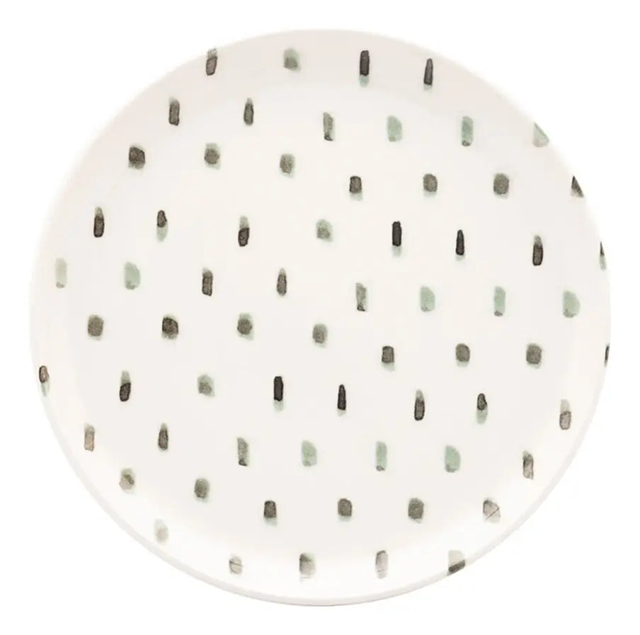 Set x30 piezas juego vajilla cerámica Samambaia oxford color blanco