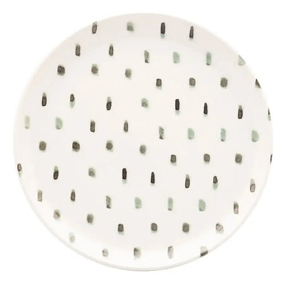 Set x30 piezas juego vajilla cerámica Samambaia oxford color blanco