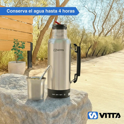 Termo Eléctrico Vitta 2 en 1 con Mate y Bombilla 1 Litro