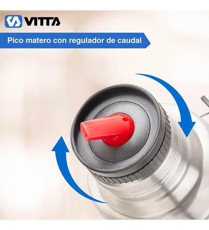 Termo Eléctrico Vitta 2 en 1 con Mate y Bombilla 1 Litro