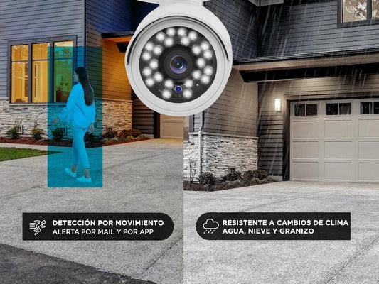 Kit Seguridad Gadnic 8 Cámaras HD IP DVR 8 Canales + Disco 1TB Visión Nocturna