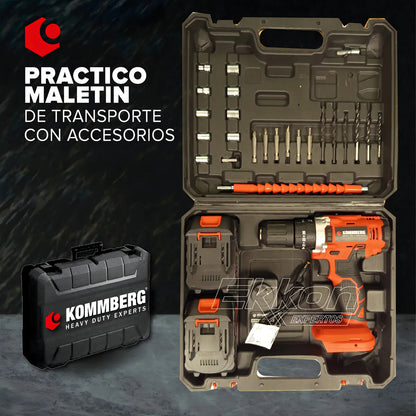 Taladro Percutor Inalámbrico Kommberg 20V 13mm