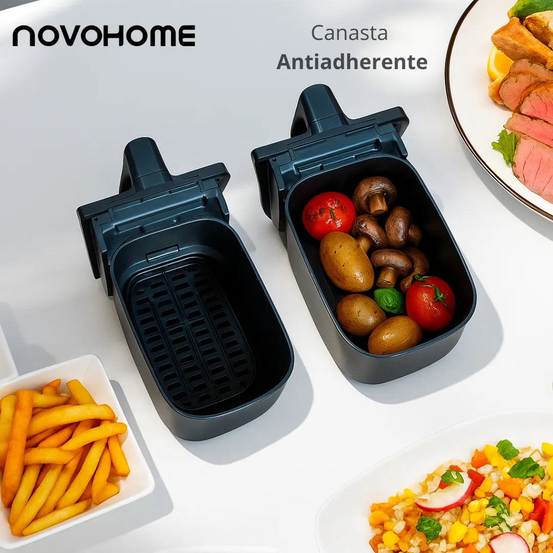 Freidora de Aire Novohome NH-AF DUAL 8L Doble Canasto 1700W Digital