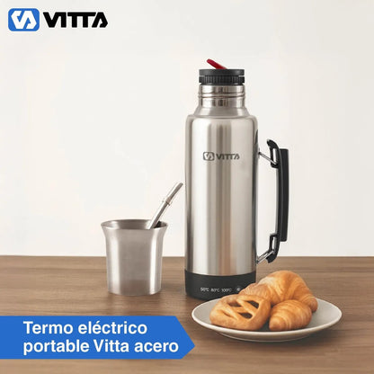 Termo Eléctrico Vitta 2 en 1 con Mate y Bombilla 1 Litro