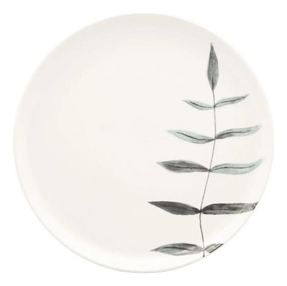 Set x30 piezas juego vajilla cerámica Samambaia oxford color blanco