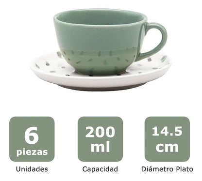 Set x30 piezas juego vajilla cerámica Samambaia oxford color blanco