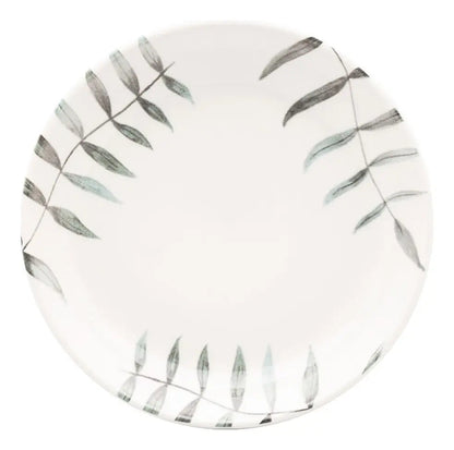 Set x30 piezas juego vajilla cerámica Samambaia oxford color blanco
