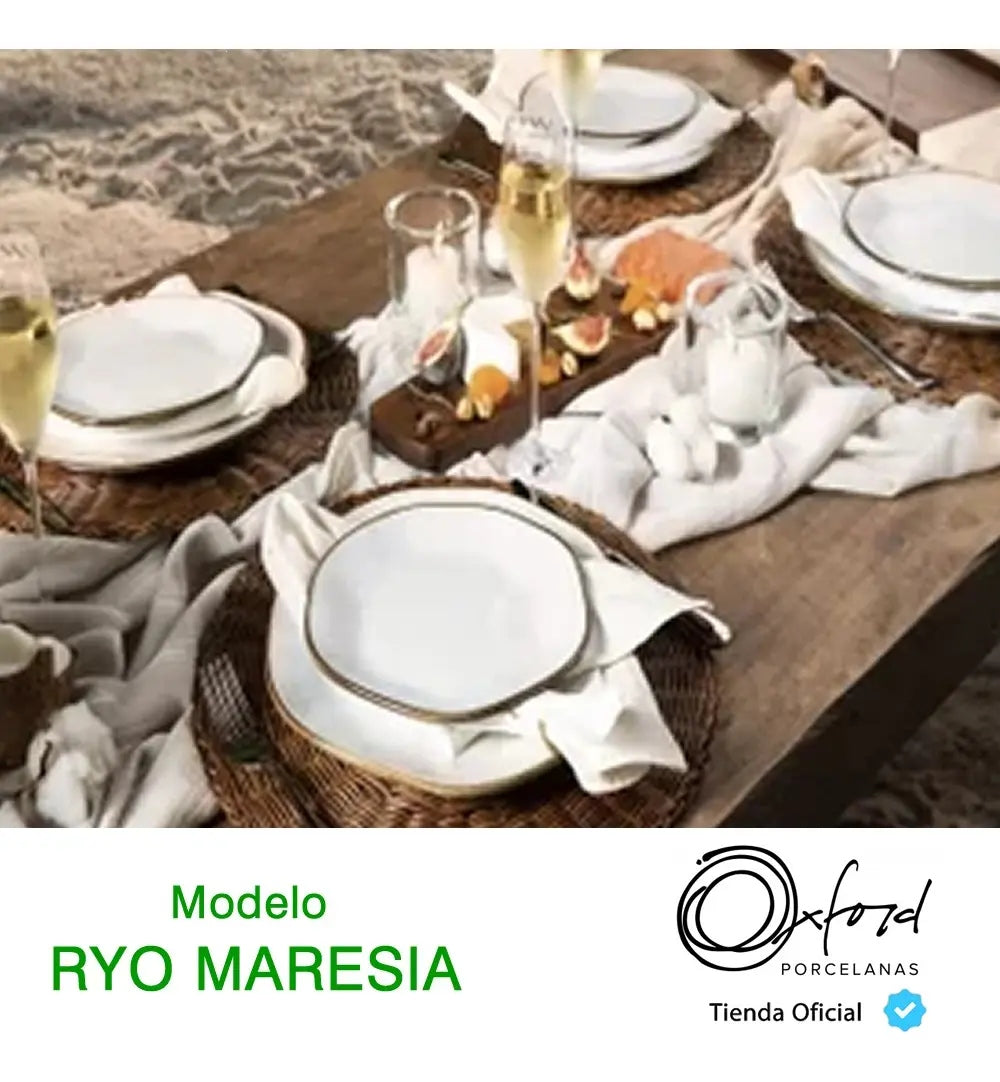 Juego De Vajilla Ryo Porcelana Oxford 30 Piezas Ct