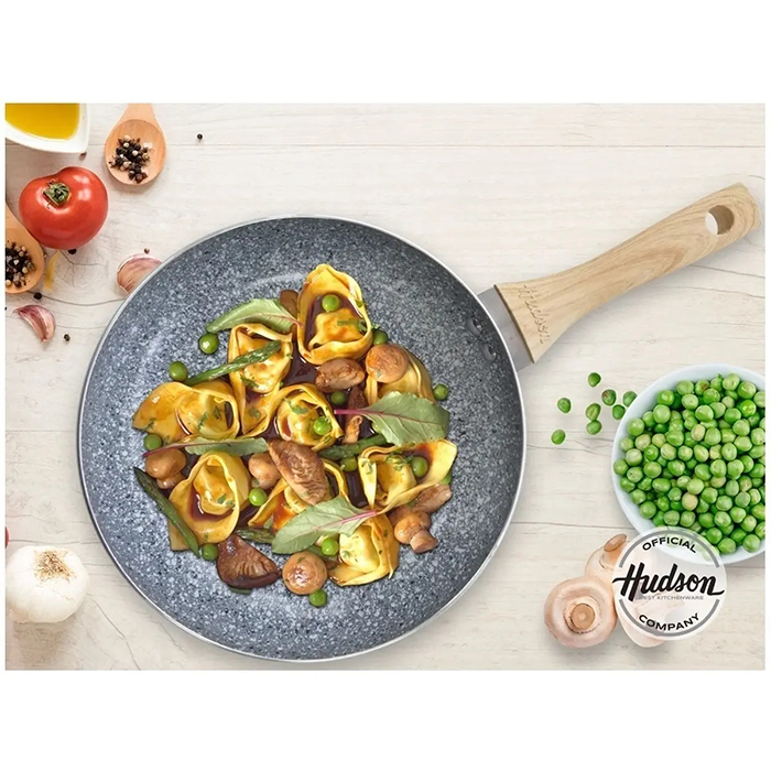 Bateria Cocina Hudson Ceramica Antiadherente Granito 9 Pz