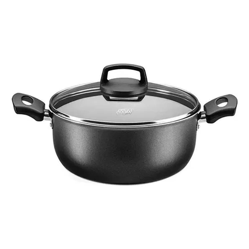 Batería Cocina Olla Cacerola Aluminio Antiadherente Safira 7p Mta Color Grafito