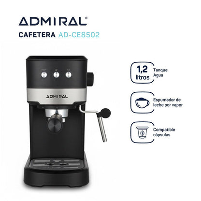 Cafetera Espresso Admiral AD-CE8502 con Vaporizador
